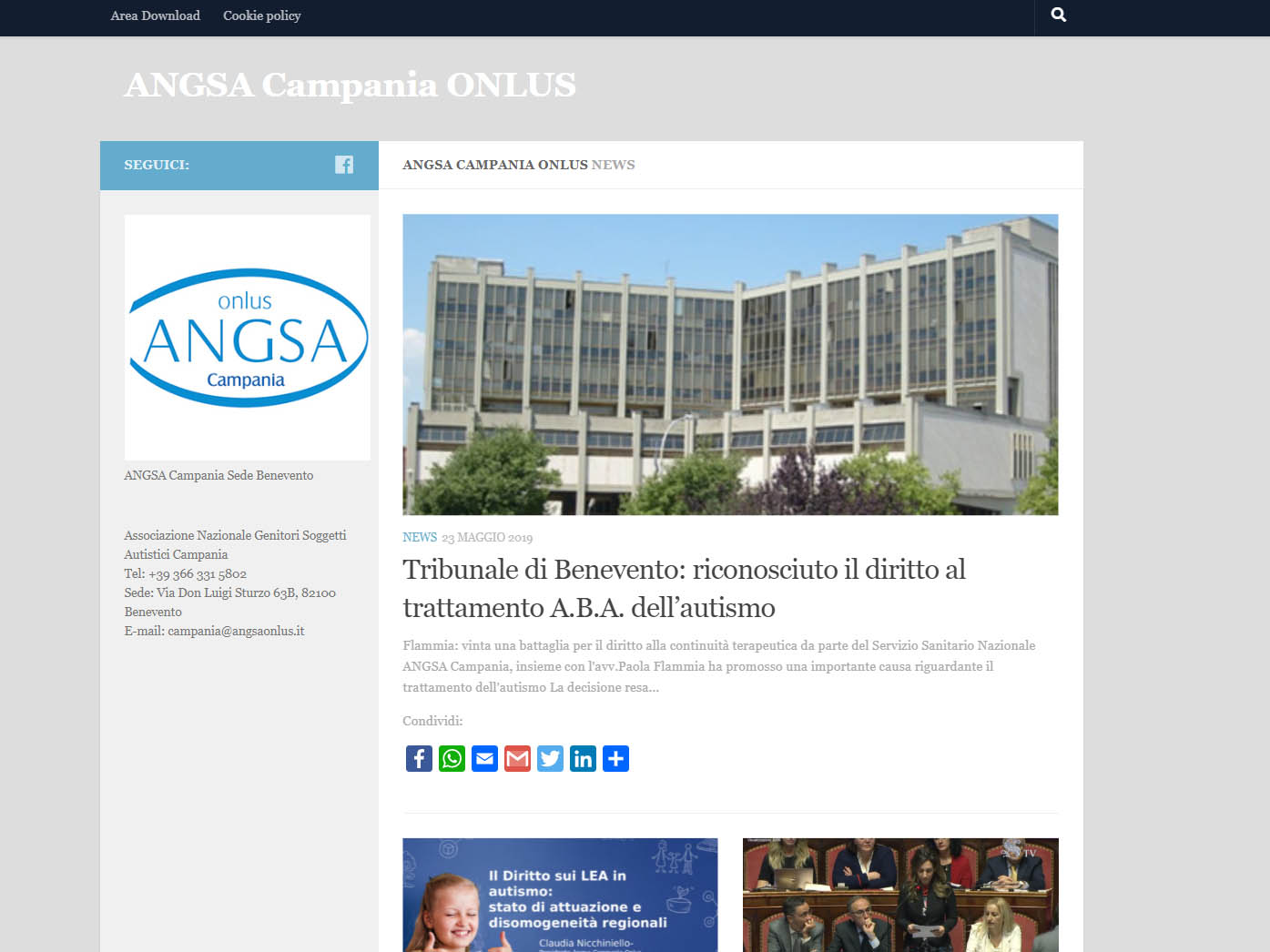 Sito ufficiale ANGSA Campania www.angsacampania.it